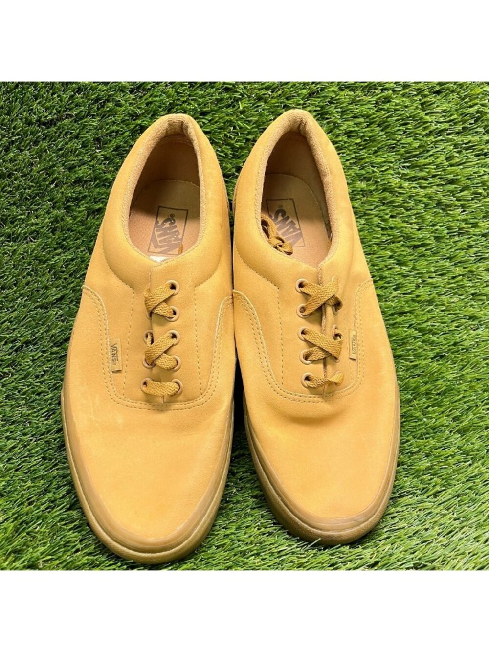 Vans Era Vansbuck Mens Size 11 Wheat Gum Athletic Leather Skate Shoes Sneakers - Picture 5 of 9